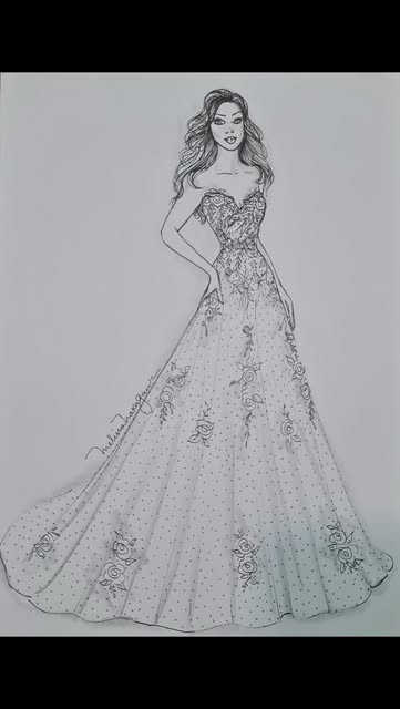 Croqui Princesa Floral